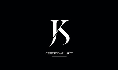 JK, KJ, J, K abstract letters logo monogram