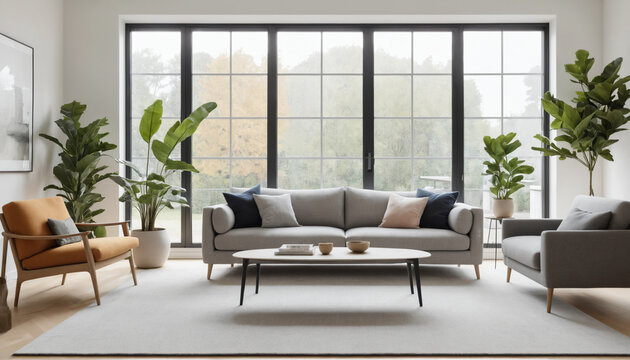 Int&eacute;rieur design salon canap&eacute; neutre moderne &eacute;pur&eacute; simple gris d&eacute;coration architecte mobilier id&eacute;es.