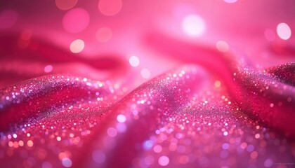  Elegance in motion  A soft focus on a shimmering pink fabric