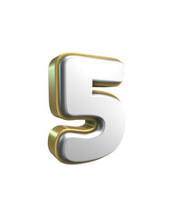 3D Render of number and symbol