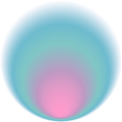 abstract green and pink round aura gradient, circle shape, blurred sphere, modern art harmony, inner peace and wellbeing concept design