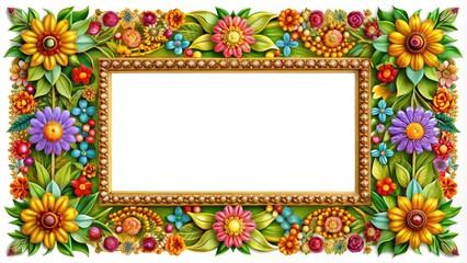 Chic decorative frame perfect for photos, invitations, and creative projects. Elevate artwork with this elegant design that adds charm and sophistication to any presentation.