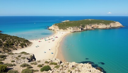 Fototapeta premium Paradise found A serene beach getaway