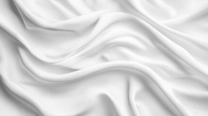 Fototapeta premium Delicate Elegance. White flowing sheet for a luxurious and romantic wedding decoration.