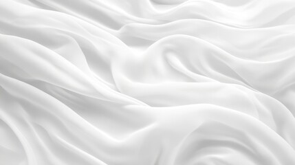 Obraz premium Delicate White Cloth Art. Romantic Wedding Decor Background with Flowing Texture