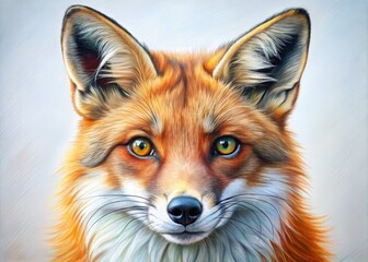 Fototapeta premium a circle for the head, triangles for ears. Add facial features with simple lines, then detail and shade for a 3D effect.