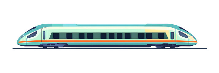 Train flat style minimalistic illustration isolated on white background