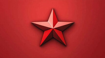 A red star on a red background.