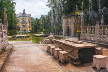Naklejka premium Ponds and fountains of Hellbrunn Palace