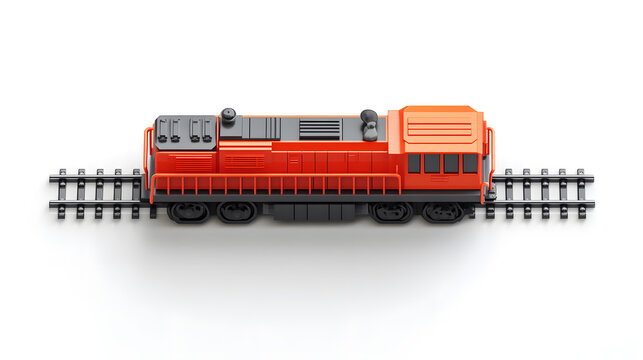 recommend clip art: 3d cartoon train top view isolated on white background