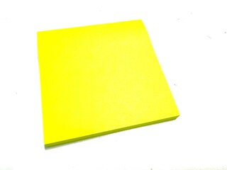 yellow sticky note isolated