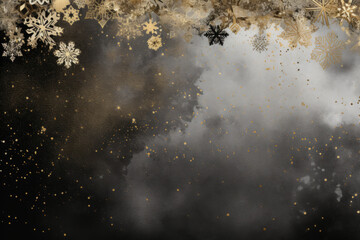 Obraz premium Snowflake texture background with Christmas lights and stars, perfect for winter holiday wallpaper design ,Generated By Ai