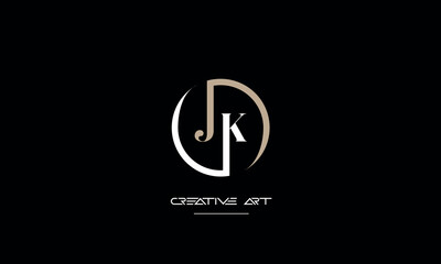JK, KJ, J, K abstract letters logo monogram