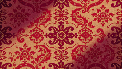 Shawl pattern. Seamless Asian Textile Background. Damask seamless pattern, paisley pattern isolated with white highlights, png