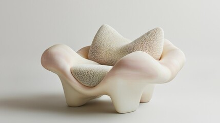 Modern Sculptural Chair with Abstract Design and Organic Forms. Contemporary Furniture