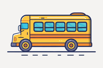 Yellow school bus illustration