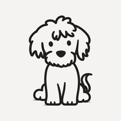 Cute cartoon dog illustration