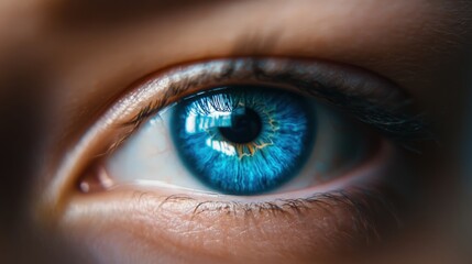 Blue Macro eye close up