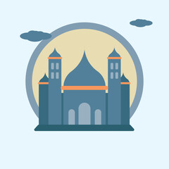 illustration of Three Mosque perfect islamic design asset