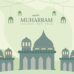 mosque background with text space perfect for islamic design asset, like ied, adha, and other