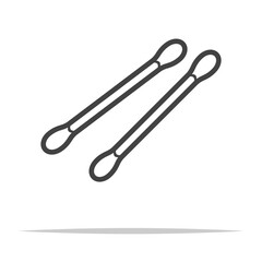 Cotton buds outline icon transparent vector isolated