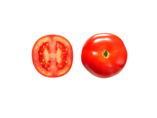 Fresh tomatoes isolated on white background