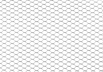 Close up plastic mosquito net, mesh texture isolated on white, clipping path
