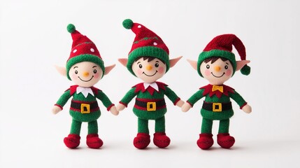 Three Adorable Christmas Elves