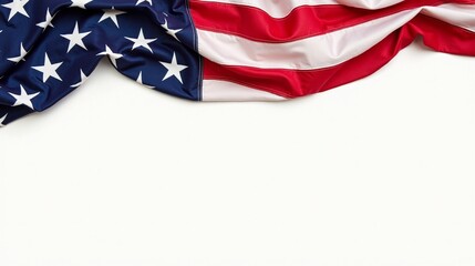 Obraz premium American flag on white background