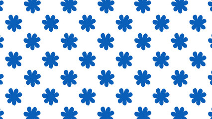 Blue florals seamless pattern