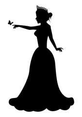 Fototapeta premium Cute Princess Silhouette