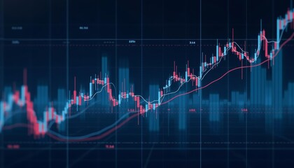Fototapeta premium Elevated financial data soaring market trends