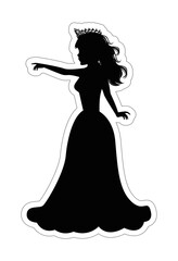 Fototapeta premium Cute Princess Silhouette