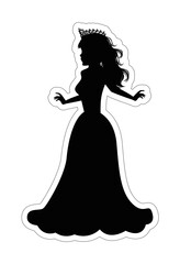 Fototapeta premium Cute Princess Silhouette