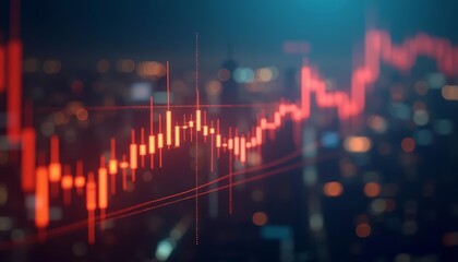  Economic growth in a bustling cityscape