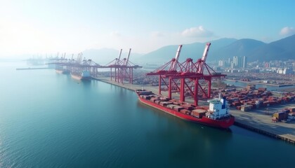  Vibrant port life under the blue sky