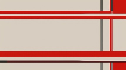 Abstract Art with Red and Gray Lines