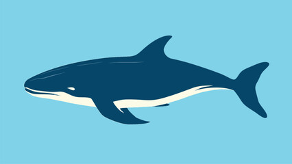 Fototapeta premium rawpixeloffice18_flat_shape_of_simplified_sillouette_whale_full_88a79b3d-b4f7-427e-90e8-847633686f03-p