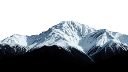 Snow mountain PNG, snow mountain PNG transparent Images, snow-covered mountains in winter, mountain on a white isolated background