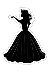 Fototapeta premium Cute Princess Silhouette