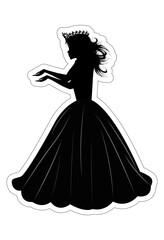 Fototapeta premium Cute Princess Silhouette