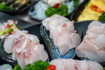 Korea style Seafood sashimi plate