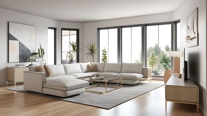 Fototapeta premium Beautiful home modern interior. real eatate concept background
