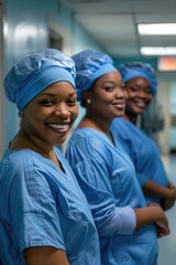 A group of women stand side by side, united and strong