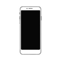 Realistic smartphone mockup. mobile phone vector with blank screen isolated on white background, phone different angles views. Vector illustration
