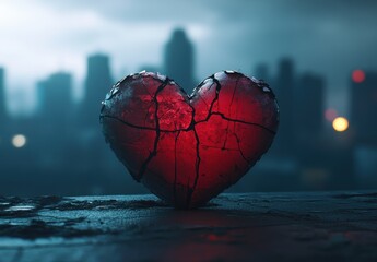 Broken Heart Cityscape.