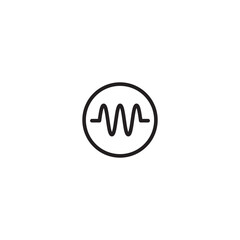 Sound wave icon. Equalizer flat sign design. Editable icon. Editable icon.