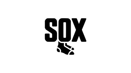 Fototapeta premium sox logo icon Generative aI 