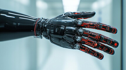 Robotic Hand Reaching Out.