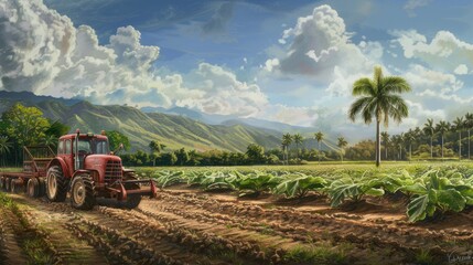 Naklejka premium Farmland Landscape